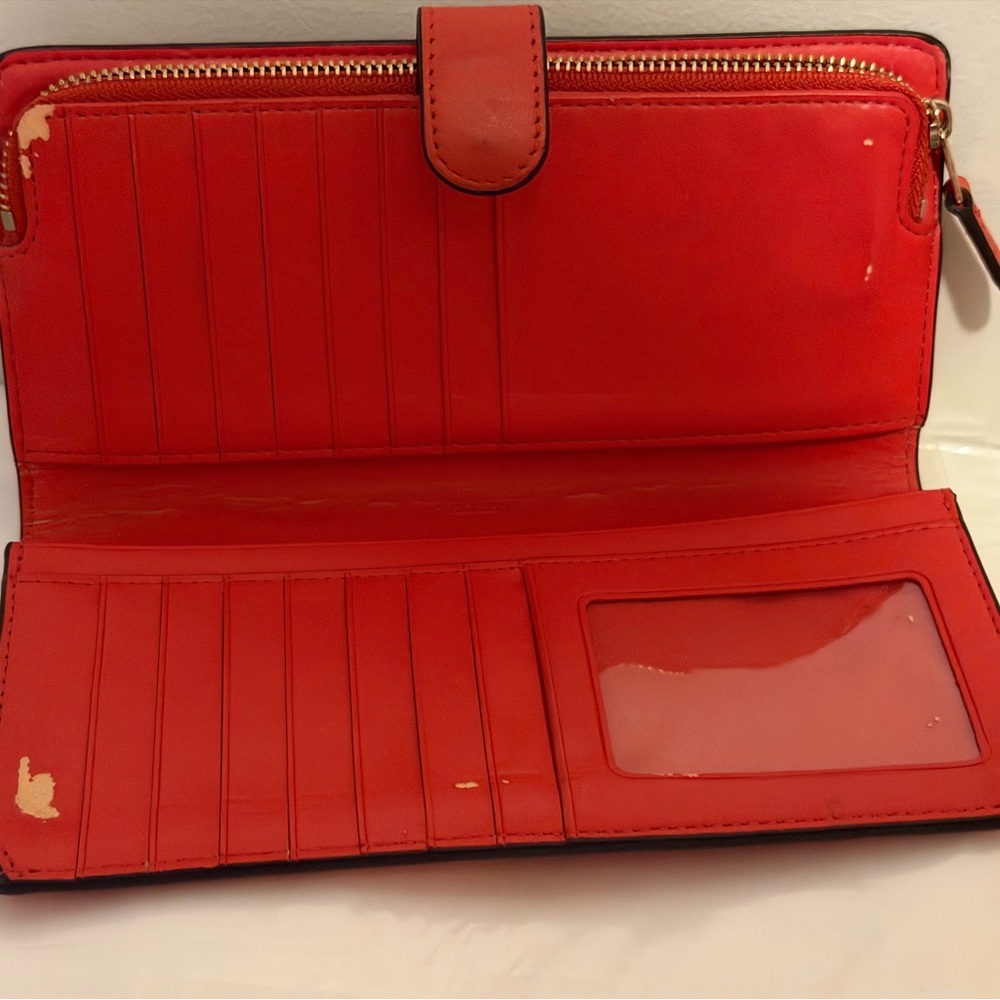 Coach Women's Slim Wallet Vibrant Orange - Picture 4 of 4